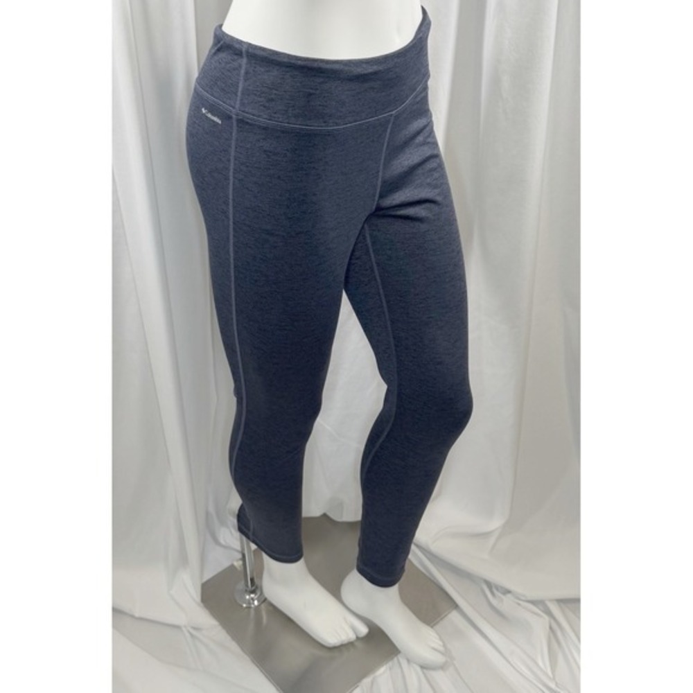 Columbia Dark Blue Heathered Leggings Activewear M Goprcore Sporty 87-02 - Picture 10 of 13